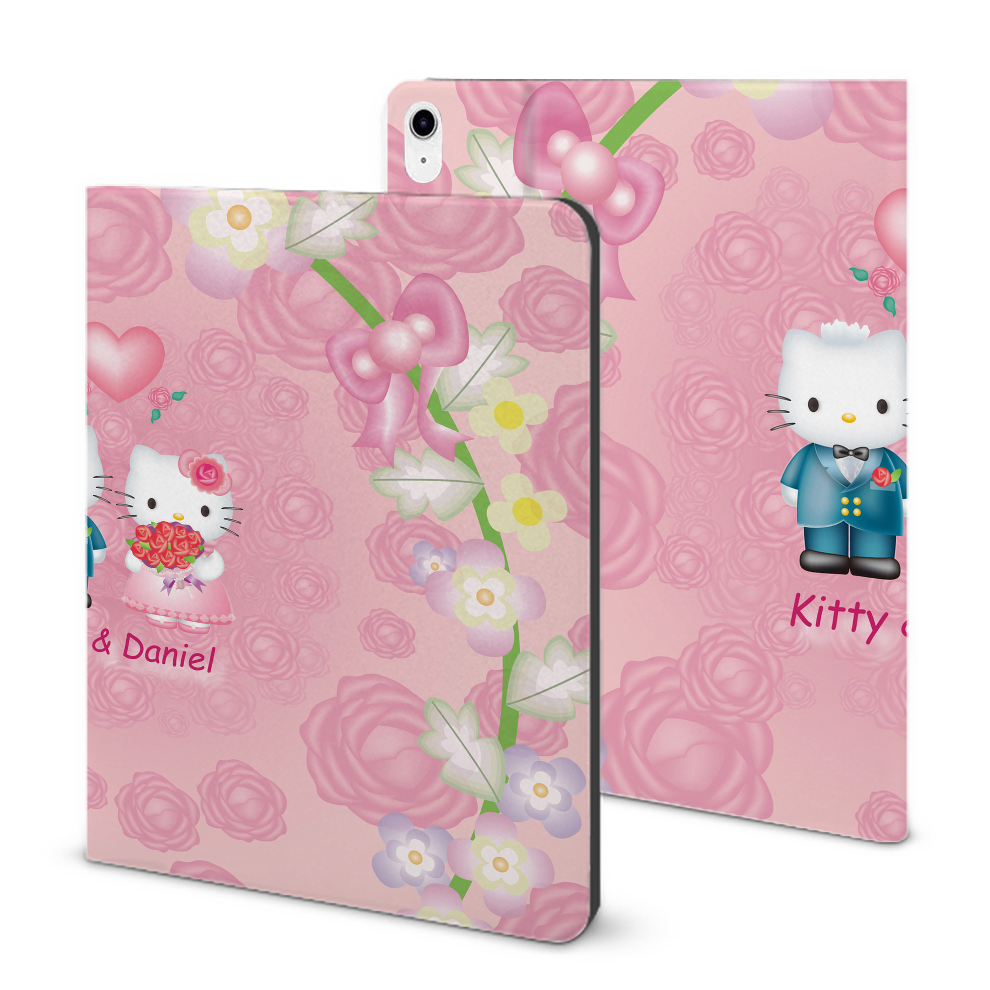 （画像用） Hello Kitty ハローキティ IPad ケース ブック型 PUレザー TPU 耐衝撃 軽量 薄型 ペン収納なし 全面保護 IPad 各モデル対応